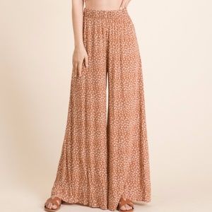 Floral Wide Leg Pants